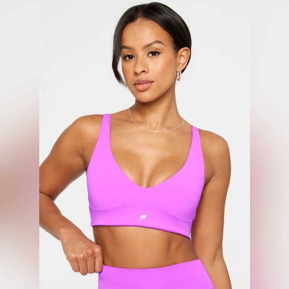 Fabletics Other - NWT, Fabletics Pureluxe Longline Low Impact Bra, Neon Fuchsia, XL, N78
